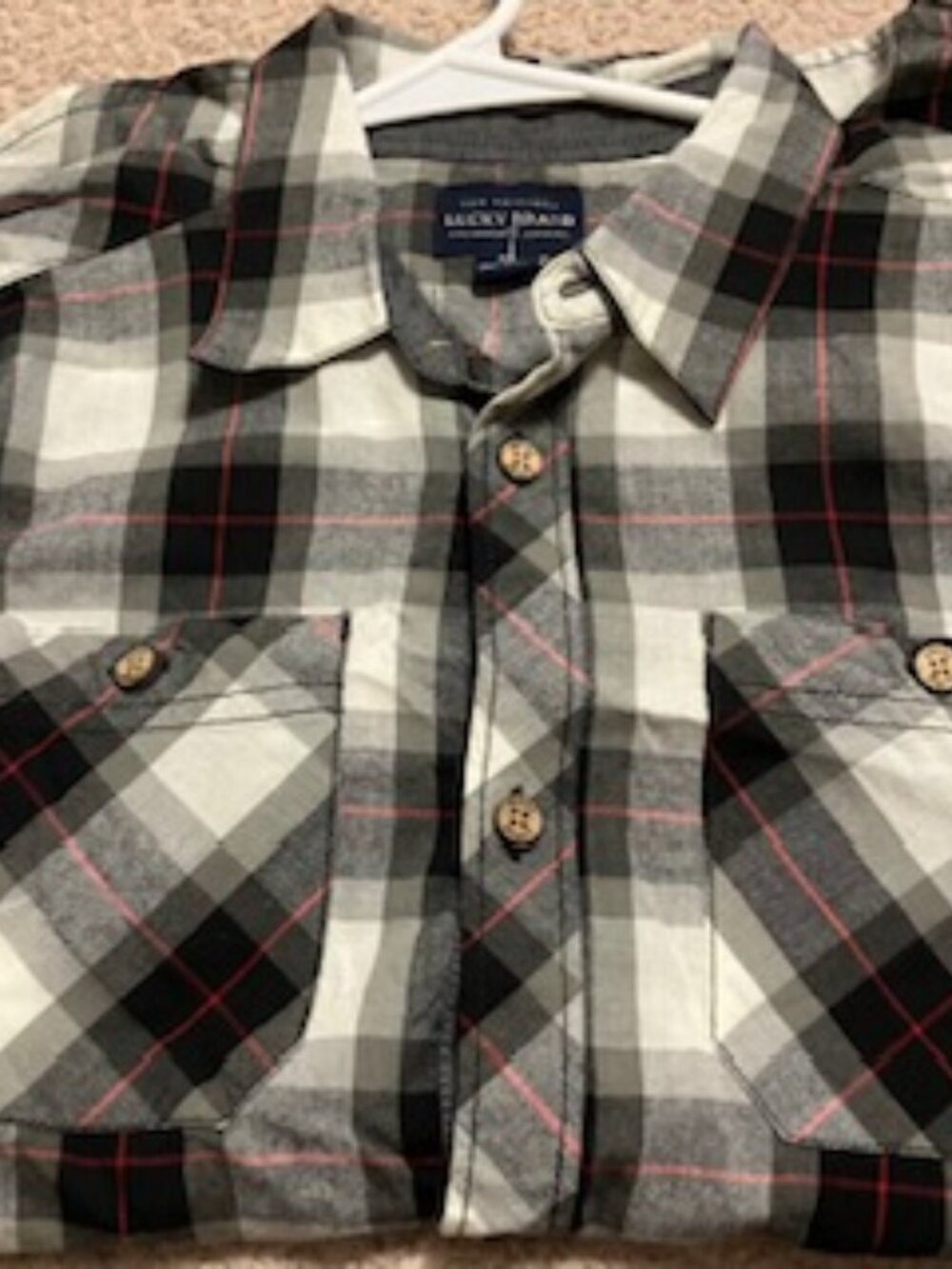 Boys Lucky Brand Button Up S/S Shirt NEW  Size XL